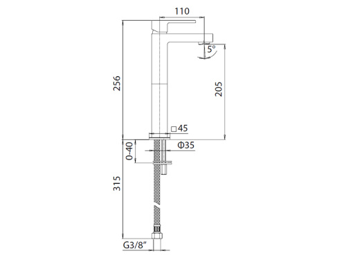 Смеситель Mamoli Feel 48460000D101 на столешницу хром - фото 2