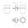 Стакан THG Petale de Cristal noir U6D-A02-536