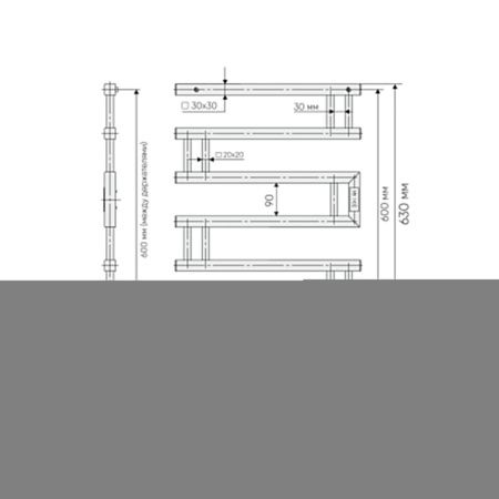 Полотенцесушитель электрический Indigo Muza DGM60-50GNSRt 50х65 оружейная сталь