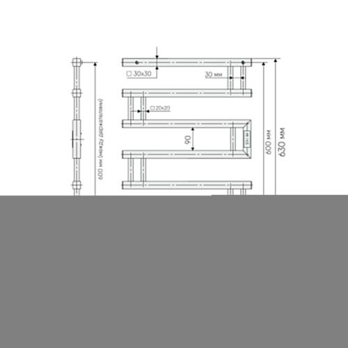 Полотенцесушитель Indigo Muza DGM60-50GNSRt 50х63 электрический оружейная сталь - фото 4