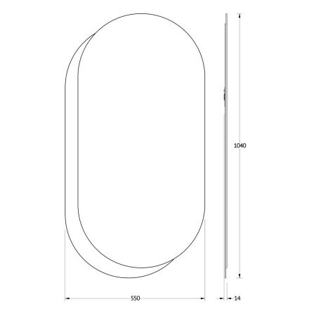 Зеркало Evoform Double BY 0302 60х100 подвесное