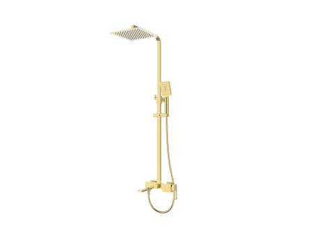 Душевая стойка BelBagno LUCE LUC-VSCM-ORO настенная золото