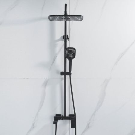 Душевая стойка Shevanik S4036H настенная цвет черный