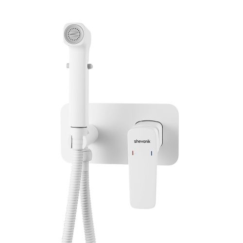 Гигиенический душ со смесителем Shevanik S9905C белый - фото 2
