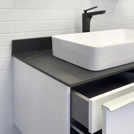 Тумба с раковиной Comforty Милан 00-00014007CF 90х50 подвесная цвет белый