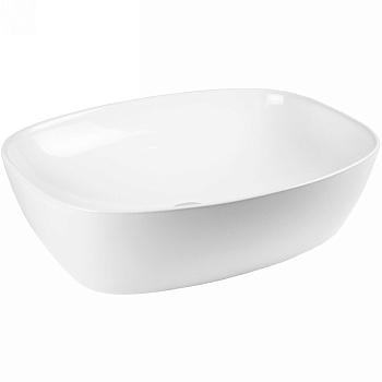 Раковина из сантехнического фарфора Bond Cube S54-608 60х40 накладная цвет черный глянцевый