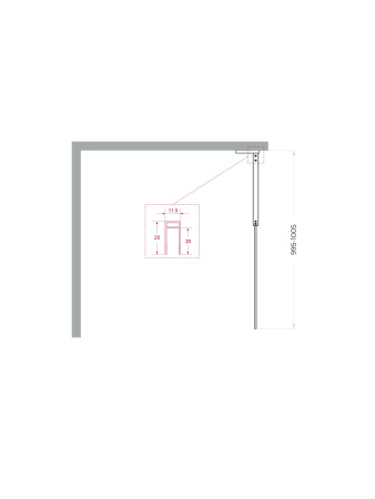 Душевая перегородка BelBagno UNO UNO-L-1-TB-100-BR-Cr 100х200 стекло тонированное профиль хром