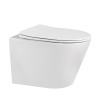 Унитаз подвесной Abber Bequem AC1102MW белый матовый с сиденьем микролифт безободковый каскадный смыв