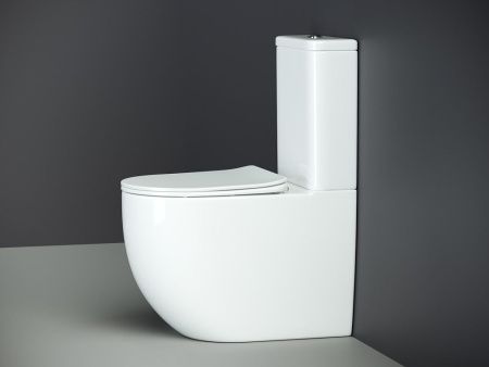 Унитаз напольный с бачком Ceramica Nova MIA CN1801 белый с сиденьем микролифт безободковый душевой смыв