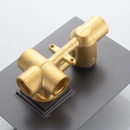 Душевая система Shevanik S4035T встраиваемая в стену цвет оружейная сталь