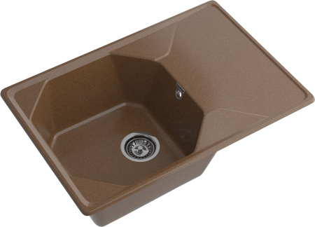 Кухонная мойка Granfest Unique U-740L терракот 74х50 цвет коричневый поверхность матовая
