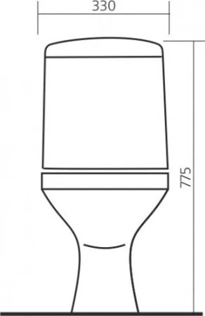 Унитаз-компакт напольный с бачком Sanita Аттика WC.CC/Attica/1-P/WHT.G/S1 уц белый с сиденьем каскадный смыв