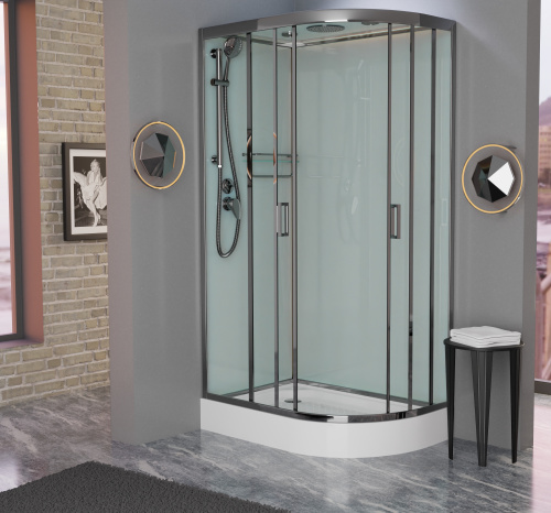 Душевая кабина Frank 177777 110х80 с крышей ориентация левая - фото 2 Душевая кабина Frank 177777 110х80 с крышей ориентация левая - фото 2