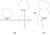Бра Arte Lamp BOLLA-PICCOLO (БОЛЛА-ПИЦЦОЛО) A3988AP-2AB