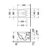 Чаша унитаза подвесная Duravit Happy D.2 22220900001 цвет белый без сиденья безободковая душевой смыв
