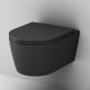 Унитаз подвесной Am.Pm Func C8F1700MBSC черный матовый с сиденьем микролифт безободковый каскадный смыв