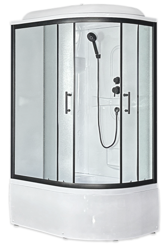 Душевая кабина Royal Bath BK RB8120BK1-M-L-BL Practic 120х80 асимметричная