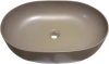 Раковина из сантехнического фарфора Kerasan Nolita 534381 60х40 накладная цвет коричневый без отверстий под смеситель