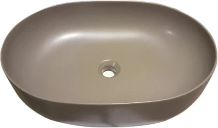 Раковина из сантехнического фарфора Kerasan Nolita 534381 60х40 накладная цвет коричневый без отверстий под смеситель