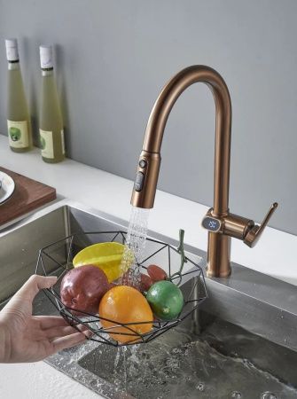 Смеситель для кухни Knotlor KN-100/RB на мойку бронза