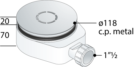 Сифон для душевого поддона OMP Tea 6261.086.6 хром
