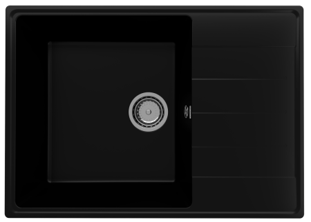 Кухонная мойка Ulgran Quartz Prima 700-07 70х50 цвет черный поверхность матовая