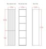 Шкаф-пенал TW collection Shape SHAP170 Bi.mat DX 40х170 цвет белый