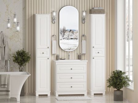 Шкаф-пенал Misty Ларго Лар-05035-0101П 40х200 напольный цвет белый