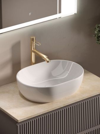 Тумба под раковину Sancos SNOB R SNR80SM 80х40 подвесная цвет коричневый