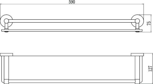 Полка в ванную комнату Savol S-608791 - фото 3