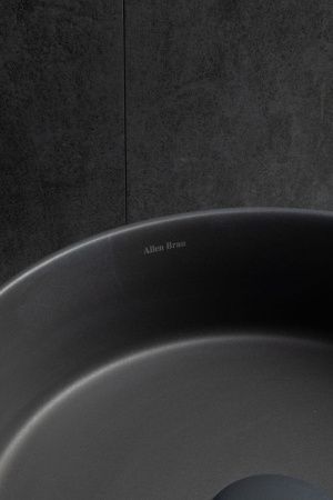 Раковина керамическая Allen Brau Fantasy 4.11032.AN 40х40 накладная цвет черный без отверстий под смеситель