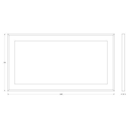 Зеркало с подсветкой Evoform Ledside BY 2209 140х80 подвесное