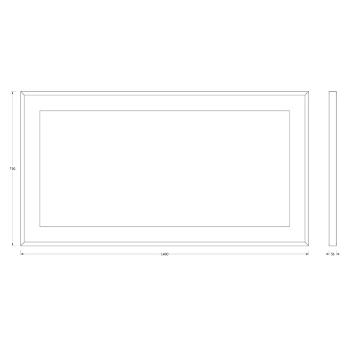 Зеркало в ванную Evoform Ledside BY 2209 140х75 цвет серый - фото 2