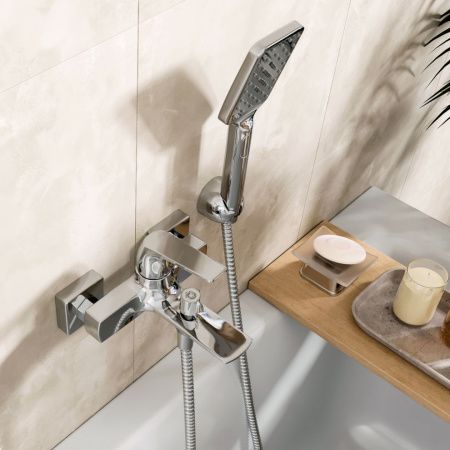 Смеситель для ванны Wasserkraft Neime 1900 1901 настенный хром