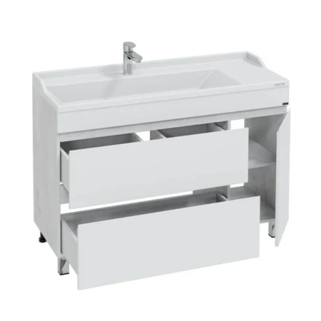 Тумба под раковину СанТа Марс 700422 120х50 напольная цвет белый/серый