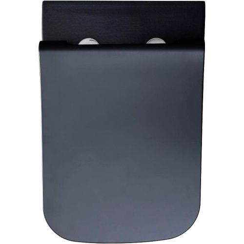 Чаша унитаза подвесная Allen Brau Infinity 4.21011.31 цвет черный без сиденья безободковая каскадный смыв - фото 4