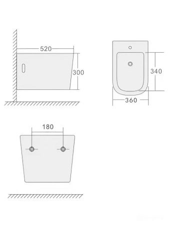 Биде подвесное Agger AT04310