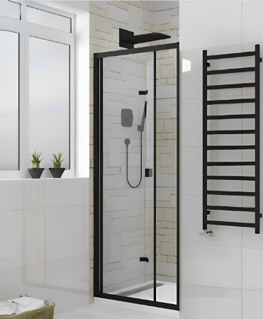 Душевая дверь Cerutti SPA BELLA D81B 80х195 стекло прозрачное профиль черный