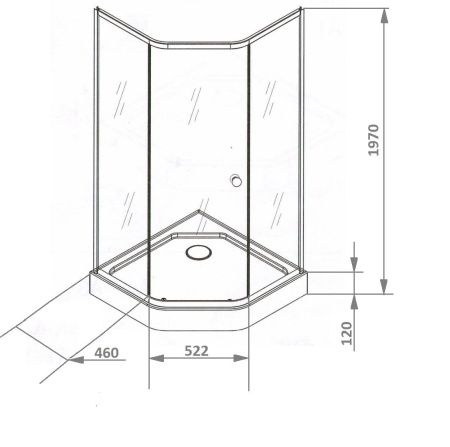 Душевой уголок Parly ZEP91B 90х90 стекло прозрачное профиль черный с поддоном