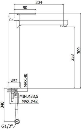 Смеситель для раковины Paffoni Ringo RIN081BO на столешницу белый