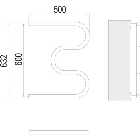 Полотенцесушитель водяной Terminus 4620768881190 50х65 хром