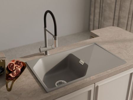 Кухонная мойка Rivelato LOCUS LS-85 grigio metallizzato 85х50 цвет серый