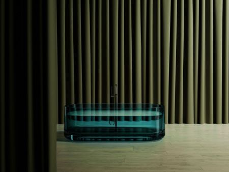 Ванна из полиэфирной смолы Abber Kristall AT9708Aquamarin 170х75 отдельностоящая овальная