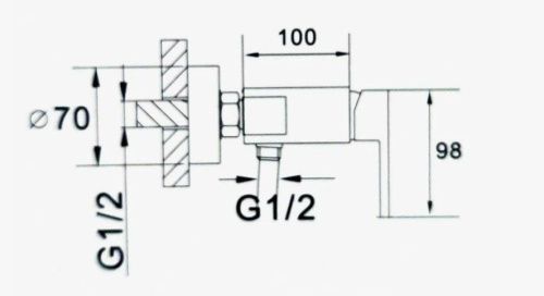 Смеситель для душа D-Lin D160366-A настенный черный - фото 2