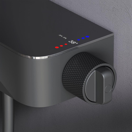 Душевая стойка Am.Pm Func F078F222 настенная цвет черный с термостатом