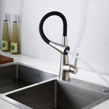 Смеситель для кухни Rose R213L на мойку сатин