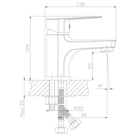 Комплект: смесители для раковины и биде Rossinka S S35-15 хром