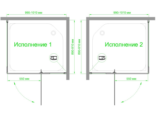 Душевой уголок Royal Bath HPVD RB1090HPVD-C-BL 90х100 стекло матовое профиль черный без поддона - фото 4