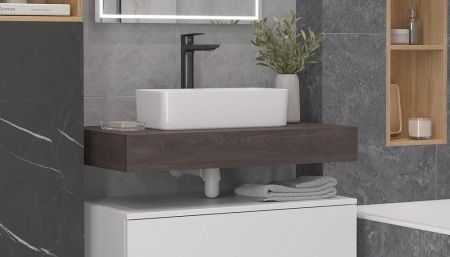 Столешница Velvex UNIT st.UNI.80-628 80х50 подвесная цвет коричневый