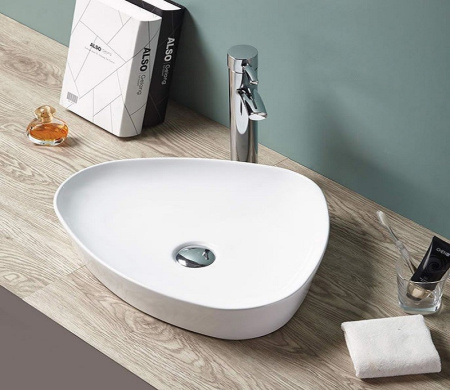 Раковина CeramaLux 9386 51х41 накладная цвет белый